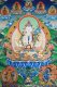 Chenrezig with Manjushree, Vajrapani and 5 Buddhas